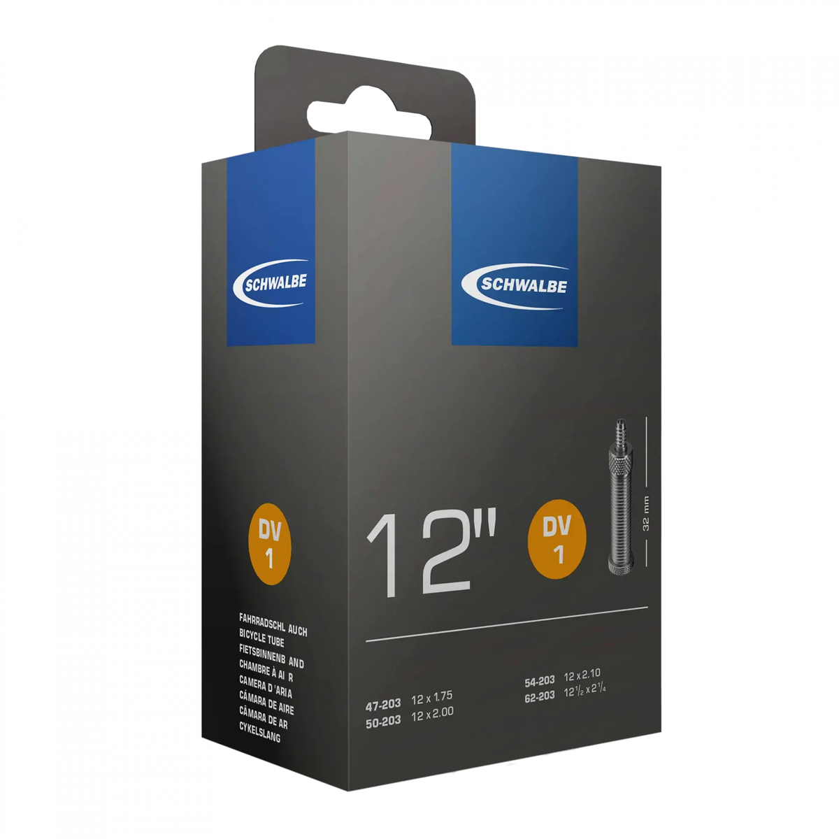 Original Schwalbe Schlauch Nr. 1 (12 / 12œ Zoll, DV 32mm) | FĂŒr Kinderwagen Schwalbe