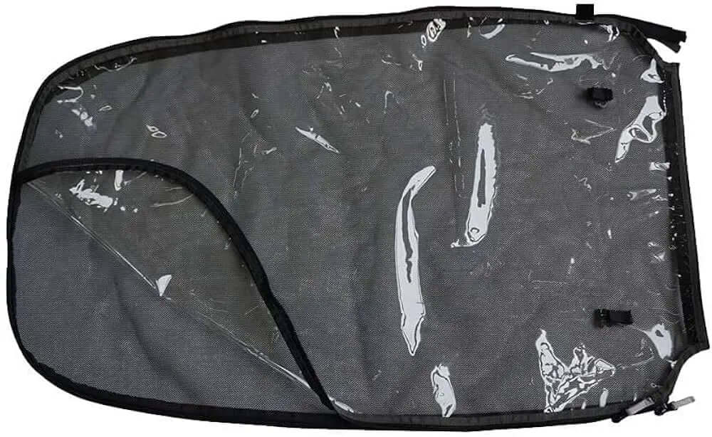 Hamax Outback 1-Sitzer Frontfenster Ersatzteil mit Insektengitter und Folie – Frontverdeck mit durchsichtigem Folienbereich