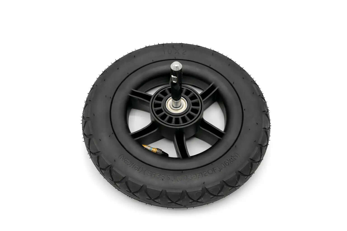 Joie Hinterrad Luft 10 Zoll Ersatzrad für Mytrax Litetrax – Luftgefülltes Hinterrad mit Felge, Vorderansicht