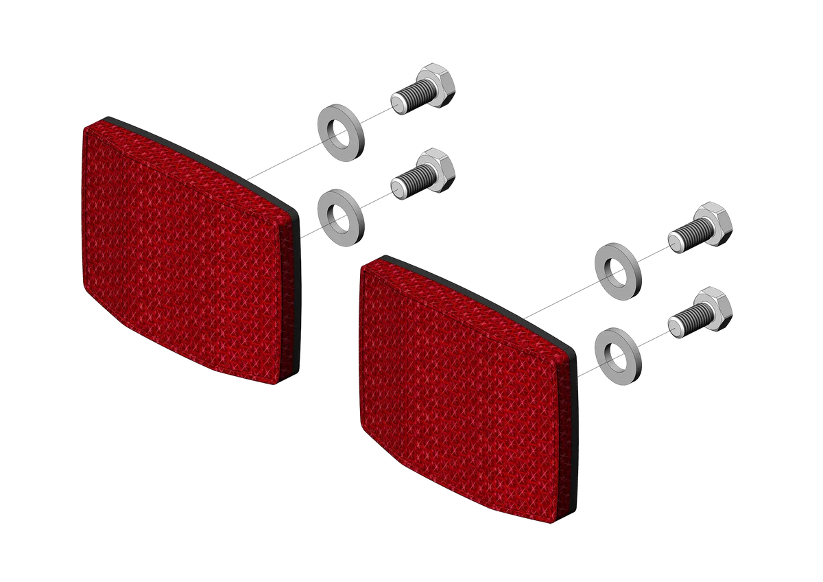 Croozer Reflektorsatz Hinten – Rot, ab Modell 2018 Croozer