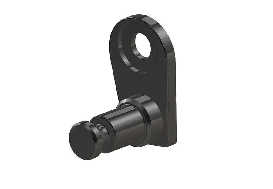 Croozer Achskupplung Universal Click&Crooz rund kompatibel mit Vaaya und Keeke – schwarze Achskupplung im Detail