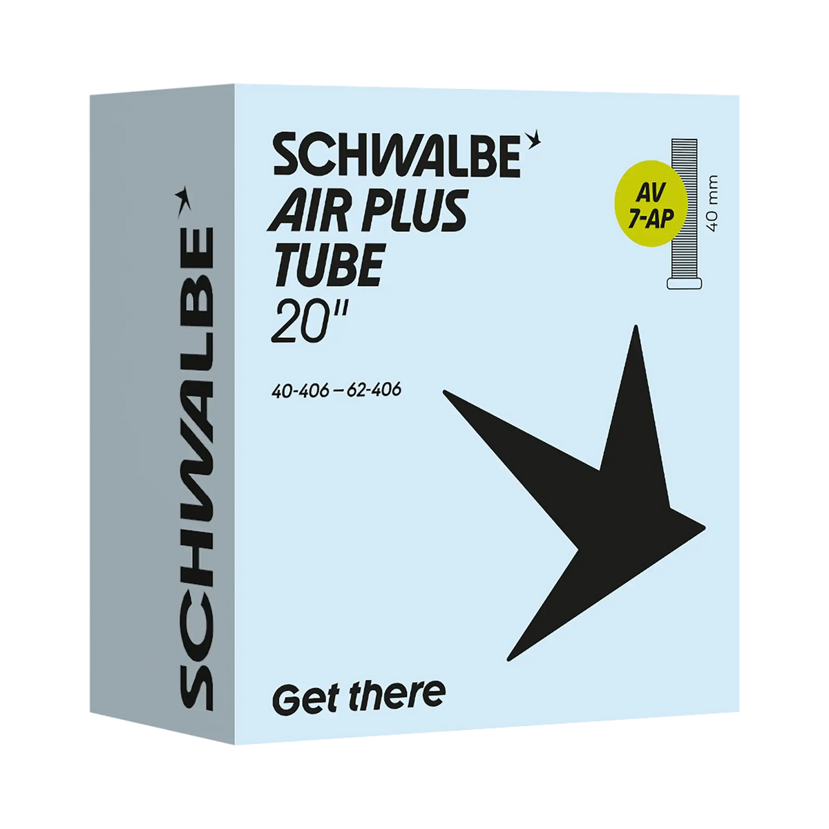 Original Schwalbe Schlauch Nr. 7AP Air Plus (20 Zoll) | Extra Pannenschutz für Anhänger Schwalbe