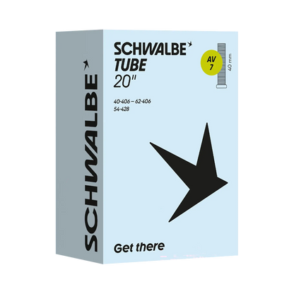 Original Schwalbe Schlauch Nr. 7 (20 Zoll) | Für Fahrradanhänger Hinterräder (AV 40mm) Schwalbe
