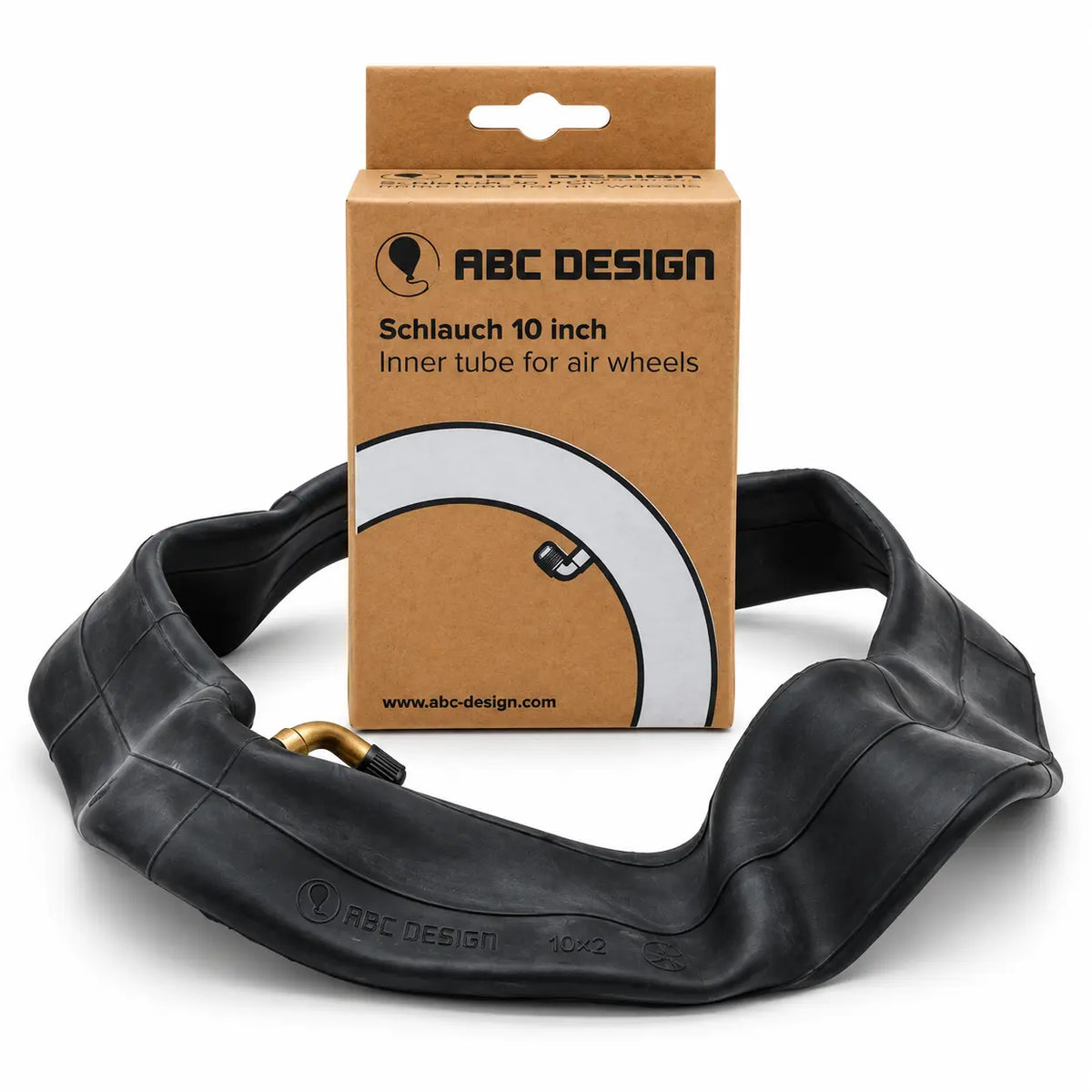 Universeller Ersatzschlauch 10 Zoll mit Eckventil | Für ABC Design & alle Kinderwagen ABC Design