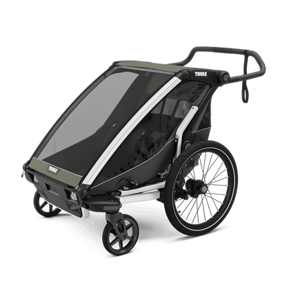Insektengitter Thule Chariot Lite ab 2017 für Zweisitzer, Vintage Grün – Ansicht am Kinderwagen-Ersatzteil