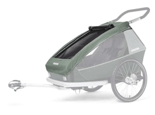 Croozer 2in1 Ersatzverdeck Jungle Green – seitliche Ansicht des Verdecks für den Croozer Zweisitzer/Einsitzer