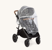 Joie Finiti Regenverdeck Ersatzteil vorne am Kinderwagen, transparent übergezogen mit Belüftungsöffnungen
